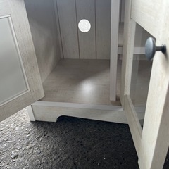 【美品　ホワイト家具セット】　冷蔵庫ラック&テレビ台の画像