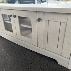 【美品　ホワイト家具セット】　冷蔵庫ラック&テレビ台の画像