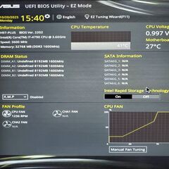 起動確認済 マザーボード Core i7-4790 メモリ32GB 自作PC用パーツの画像
