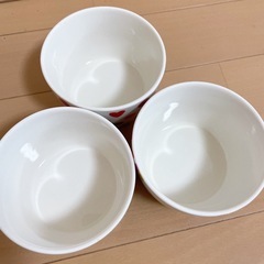 カラフル ハート 小鉢 3個 陶器 保存容器の画像