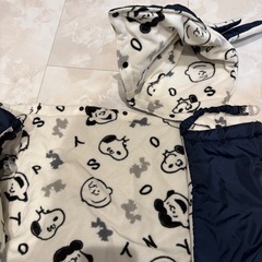 防寒　ベビーカー　抱っこ紐　毛布　スヌーピーの画像