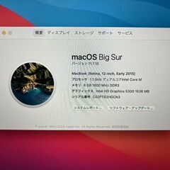 MacBook 12 inch スペースグレイ 256GB 8GB 正常動作品の画像