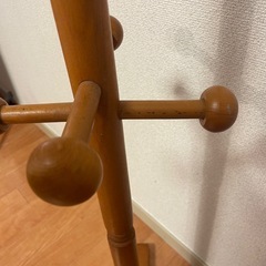 昭和レトロ　木製ポールハンガーの画像