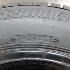 スタッドレスタイヤ2本 165/70R14 ブリジストン アイスパートナー2　2022年製 バリ溝 10分山 鉄ホイール PCD100 4穴の画像