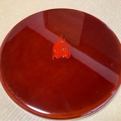 飛騨の漆器　春慶塗り　丸型盆の画像
