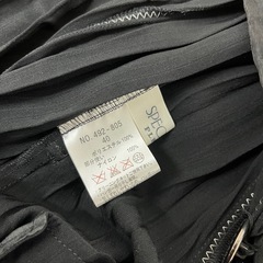 M【中古品】SPECCHIO スペッチオ シワ加工 薄手 ベルト付き ロングコート ブラック レディース 40 アウターの画像