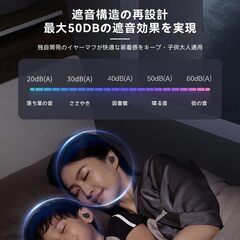 耳栓 ノイズキャンセリング いびき対策 収納ポーチ付 飛行機/勉強/旅行用の画像