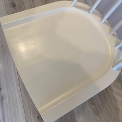 ダイニングチェア ウィンザーチェア ウッドチェア ベルメゾン　白1脚の画像