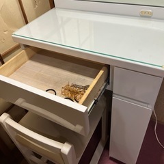 鏡台 化粧台　ホワイトの画像