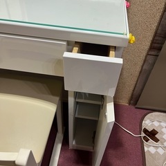 鏡台 化粧台　ホワイトの画像