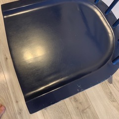 ダイニングチェア ウィンザーチェア ウッドチェア ベルメゾン　青1脚の画像