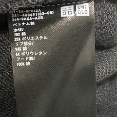UNIQLO ブラック フルジップパーカー Sの画像