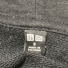 UNIQLO ブラック フルジップパーカー Sの画像