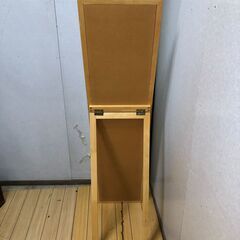  ナチュラル 木製フレーム スタンドミラー 全身鏡 姿見 北欧風 カフェ風 シンプルインテリア 木×鉄調家具と好相性 【糸島市内 送料無料】251026-5の画像