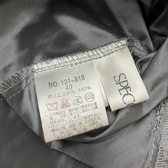 M【中古品】SPECCHIO スペッチオ レディース ベルト付き ロングコート シャンブレー生地 40 チャコールグレー アウターの画像