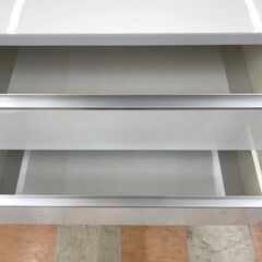 【ジャングルジャングル石川金沢店】  レンジ台 白/シルバー W120×D45×H100 クリーニング済み												の画像