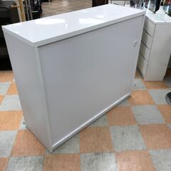 【ジャングルジャングル石川金沢店】  レンジ台 白/シルバー W120×D45×H100 クリーニング済み												の画像