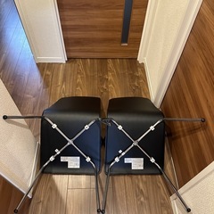 ニトリ　イス　食卓用　ブラック2台【11月前半まで】の画像