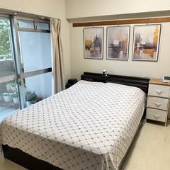 【無料】ダブルベッド（マットレス付き）お譲りしますの画像