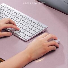 レザー デスクパッド デスクマット マウスパッド 60×35cm ピンクの画像