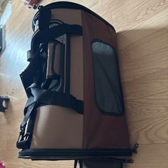 折りたたみペットキャリー　ペット用バッグ　ブラウン系の画像