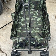 折り畳み　キャリーカート　自作のテーブル付き　大型タイヤの画像