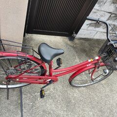 新品タイヤ カゴ ベル ワイヤー鍵付のオートライト自転車の画像
