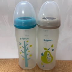 哺乳瓶　ガラス製シリコンコーティング　ピジョンの画像