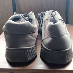 新品 26.5cm メンズ スニーカー グレー 厚底 シューズ 普段着 識別番号:【T448-S】の画像