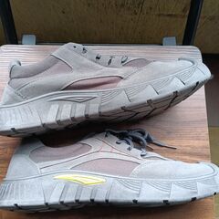 新品 26.5cm メンズ スニーカー グレー 厚底 シューズ 普段着 識別番号:【T448-S】の画像