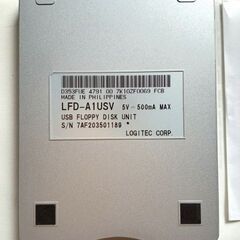 Logitec ロジテック USBフロッピーディスクドライブ LFD-A1USVの画像