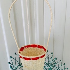 ★ワイヤー入りカゴとフェイクグリーンのセット★の画像