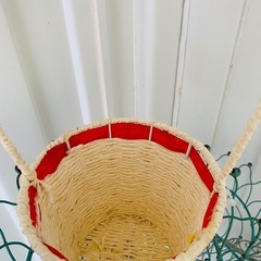 ★ワイヤー入りカゴとフェイクグリーンのセット★の画像