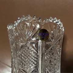 SPGA Japan 美しいカットガラスの花瓶　21x10cmの画像