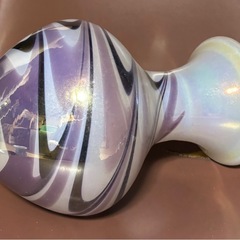 アブストラクト柄のガラス花瓶30x20cmの画像