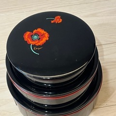 新品 KENZO 丸型 三段 お重箱の画像