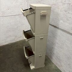 【ジモティ限定特価】 分別ゴミ箱 3段 ごみ箱 ゴミ箱 分別ストッカー ダストボックス A0737Gの画像