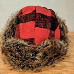 ニューハッタン フライトキャップ/NEWHATTAN FRITCAP  RED/BLACK の画像