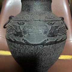 鉄製オリエンタル花瓶27x20cmの画像