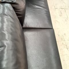 リユースのサカイ栃木店★ジモティ割あり★  ソファー3人用 ブラック W172×D82×H72 クリーニング済み TC11314の画像