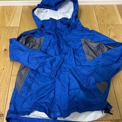 レインウェア 130 上下 収納袋つき🟦ブルー×グレーの画像