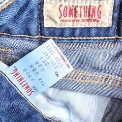 EDWIN SOMETHING ストレートジーンズ ブルー サイズM レディース27の画像