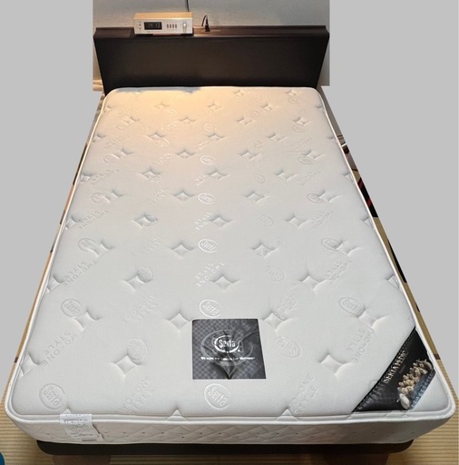 Serta セミダブルマットレス と　ヘッド&引出し付き木製フレーム