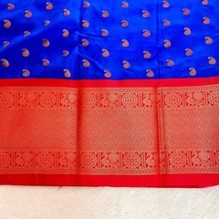 新品未使用　SILK MARK認証付✨純粋なカンチプラム・シルク サリー（手織り）希少価値　民族衣装の画像