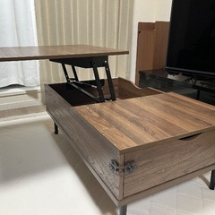 (価格改訂)ニトリ　リフティ　100MBR 昇降式テーブル　昇降式リビングテーブル　机　大阪の画像