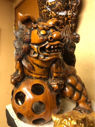 唐獅子　狛犬の置物です2体がセットです。