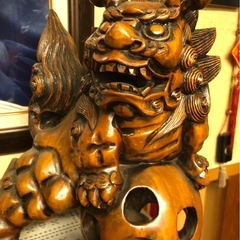 唐獅子　狛犬の置物です2体がセットです。の画像
