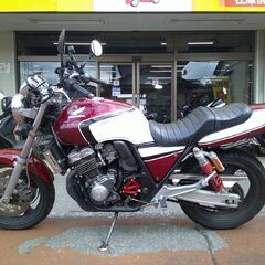 NO.5476　ＣＢ４００ＳＦ　水冷４サイクルＤＯＨＣ１６バルブ４気筒４００ｃｃ　モリワキスリップオン　アップハンドル　レッド＆ホワイト　ＣＢＸカラー　☆彡の画像