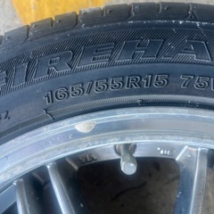 (お取引き中につきキャンセル出ましたら順次ご連絡差し上げます🙇)15インチタイヤアルミホイール　転がし用レベルです😅　サイズ製造年数　全て画像にあります😁の画像