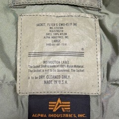 ALPHA INDUSTRIES MA-1 フライトジャケット M オリーブの画像